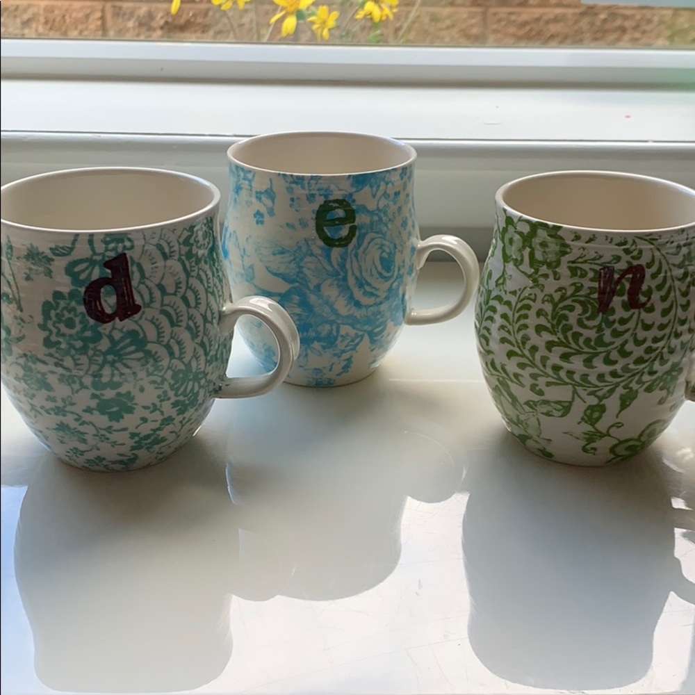 Anthropologie Mugs x 3